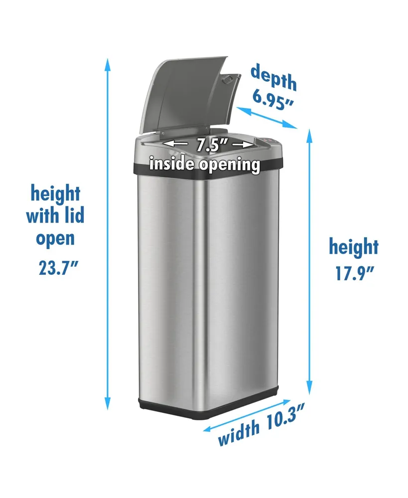 iTouchless 4 Gal Stainless Steel Touchless Trash Can with Deodorizer & Fragrance