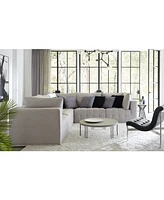 Closeout! Modern 2-Pc. Fabric Modular Loveseat