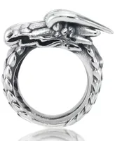 Andrew Charles by Andy Hilfiger Men's Dragon Coil Ring Stainless Steel