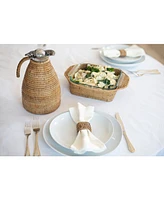 Artifacts Rattan Square Baker Basket with Pyrex