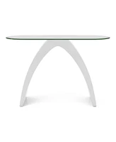 Furniture of America Kilvo Glass Top Sofa Table