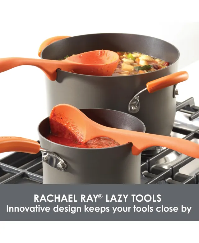 Rachael Ray Cucina Nylon Nonstick Kitchen Utensil and Veg-a-Peel Set,  5-Pc., Sea Salt Gray - ShopStyle