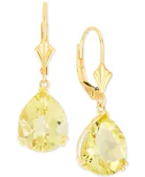 Lemon Quartz Drop Earrings (5