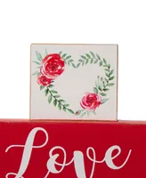 Glitzhome Valentine's Block Table Decor