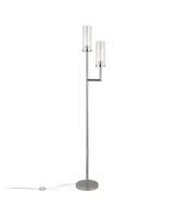 Basso Torchiere Floor Lamp - Silver