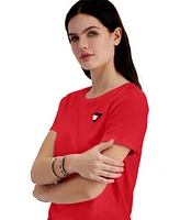 Tommy Hilfiger Women's Embroidered Heart-Logo T-Shirt