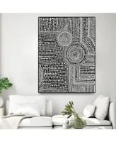 Giant Art Clustered Dots a Oversized Framed Canvas, 40" x 60"