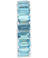 Effy Blue Topaz Emerald-Cut Band (9-1/3 ct. t.w.) in 14k White Gold