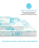 SensorGel 2" Gel Swirl Memory Foam King Mattress Topper