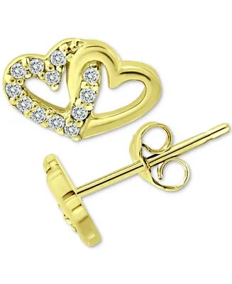 Giani Bernini Cubic Zirconia Intertwined Hearts Stud Earrings, Created for Macy's