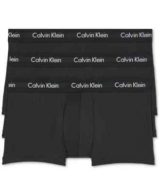 Calvin Klein Men's 3-Pack Cotton Stretch Low-Rise Trunk Underwear