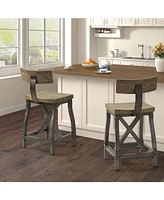 Martha Stewart Collection Lancaster Counter Stool with Back