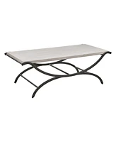 Ink+Ivy Wilson Modern 48"W Rectangle Metal Leg Coffee Table with Trestle Base