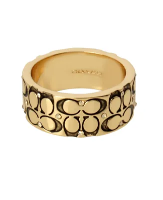 Coach Quilted C Band Ring