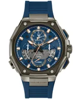 Bulova Men's Chronograph Precisionist X Blue Epdm Rubber Strap Watch 44.5mm