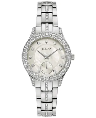 Bulova Women's Phantom Crystal Stainless Steel Bracelet Watch 31mm