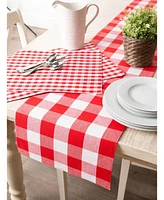 Design Imports Reversible Gingham - Buffalo Check Table Runner, 14" x 108"