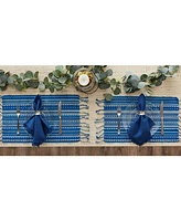 Design Imports Stripe with Fringe Placemat, Set of 6