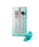 Design Imports Variegated Stripe with Tassel Napkin, Set of 6