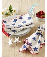 Design Import Antique Stars with Embroidered Edge Napkin, Set of 6