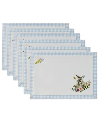 Design Import Easter Bunny Printed Placemats, Set of 6