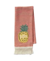 Design Imports Island Tropics Pineapple Embellished Dishtowels, Set of 3