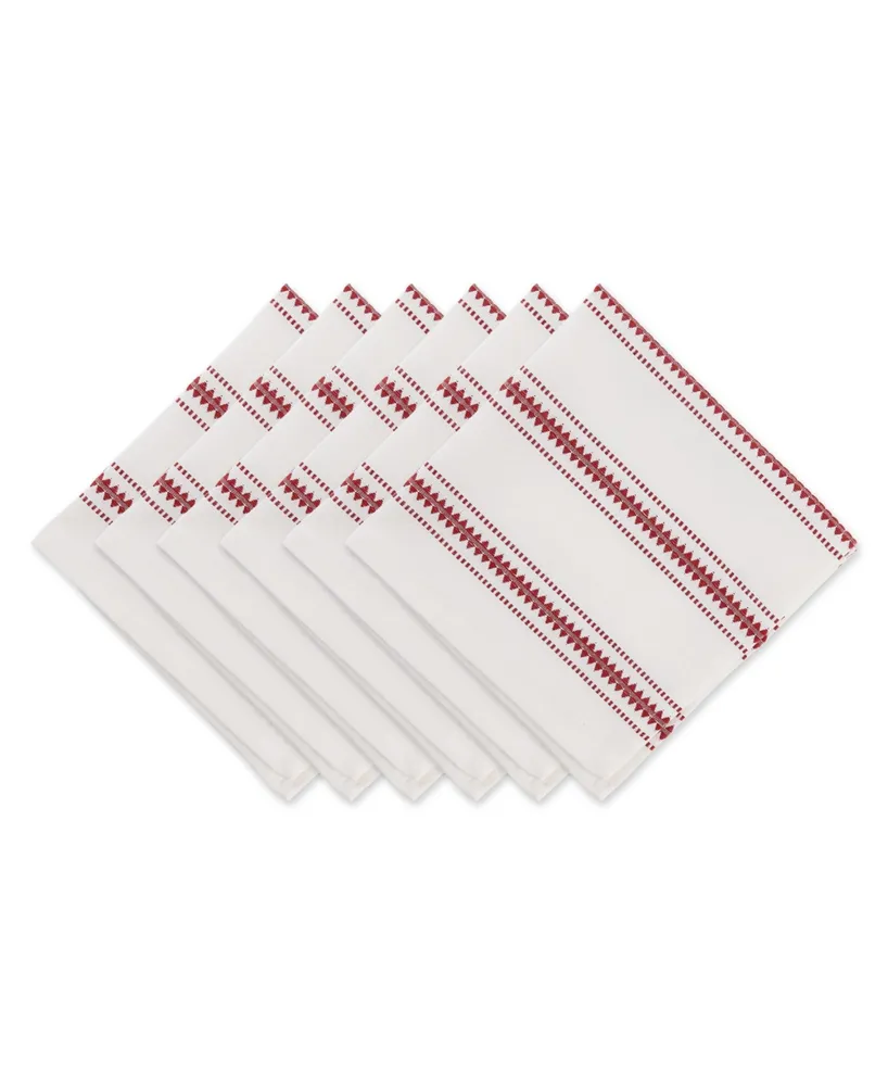 Design Import Zig Dobby Stripe Napkin, Set of 6
