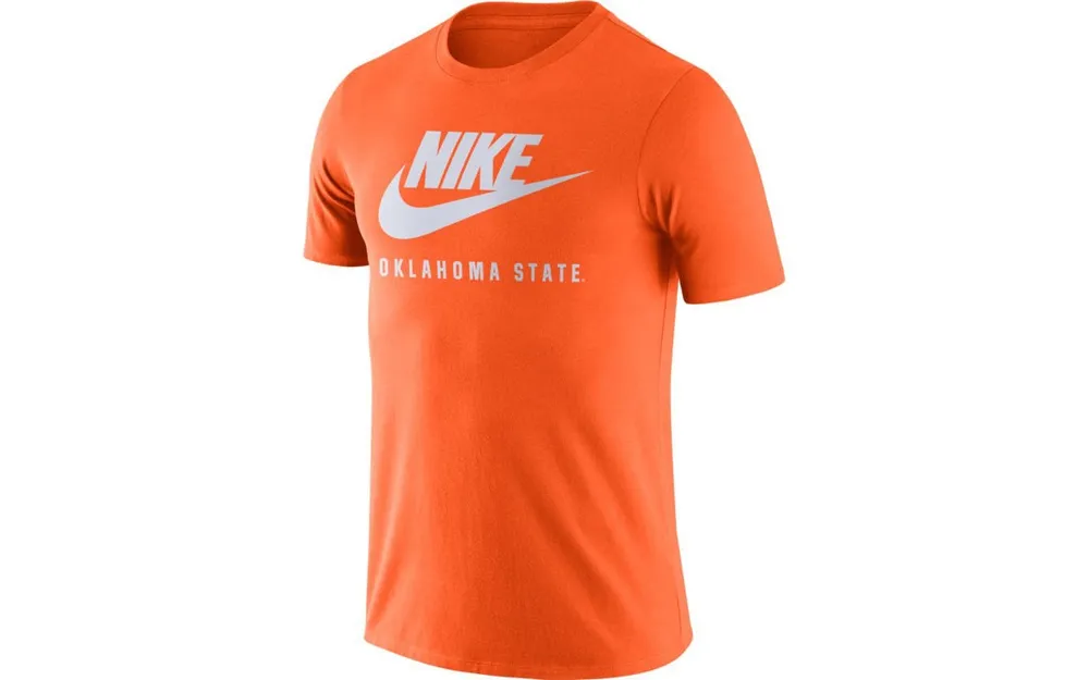 Men's Nike Heathered Gray Oklahoma State Cowboys Essential Wordmark T-Shirt