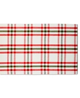 Design Imports Kitchen and Table Top Jolly Tree Collection Table Runner, Nutcracker Plaid