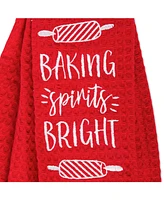 Design Imports Kitchen Towel Holiday Baking Kitchen Scarf, 4" x 70"