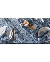 Design Imports Paisley Print Outdoor Tablecloth with Zipper