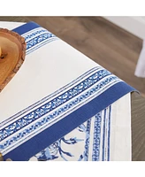 Design Imports Porto Stripe Print Table Runner, 14" x 72"