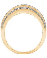 Diamond Multirow Statement Ring (3/4 ct. t.w.) 10k Gold