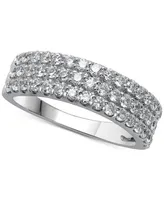 Diamond Multi-Row Statement Ring (1 ct. t.w.) 10k White Gold