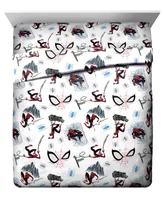 Spiderman Crawl Queen Sheet Set, 4 Pieces - Multi