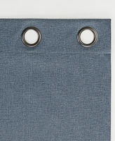 Cayden Grid Texture Draft Shield Fleece Insulated 100% Blackout Grommet Curtain Panel