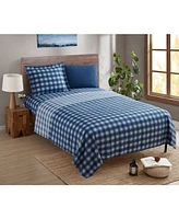 Nestl Bedding Printed Super Soft Deep Pocket Bed Twin Sheet Set, 4 Piece