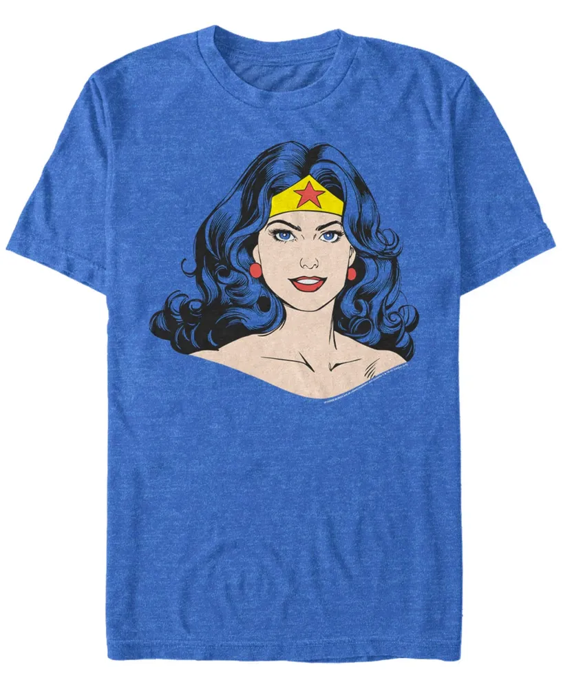 Men's Wonder Woman Just Big Face Short Sleeve T-shirt