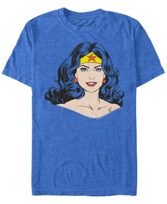 Men's Wonder Woman Just Big Face Short Sleeve T-shirt