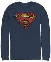 Men's Superman Inside Comics Long Sleeve Crew T-shirt