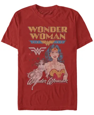 Men's Wonder Woman Vintage-Inspired Short Sleeve T-shirt