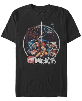 Men's Thundercats Vintage-Inspired Circle Poster Short Sleeve T-shirt