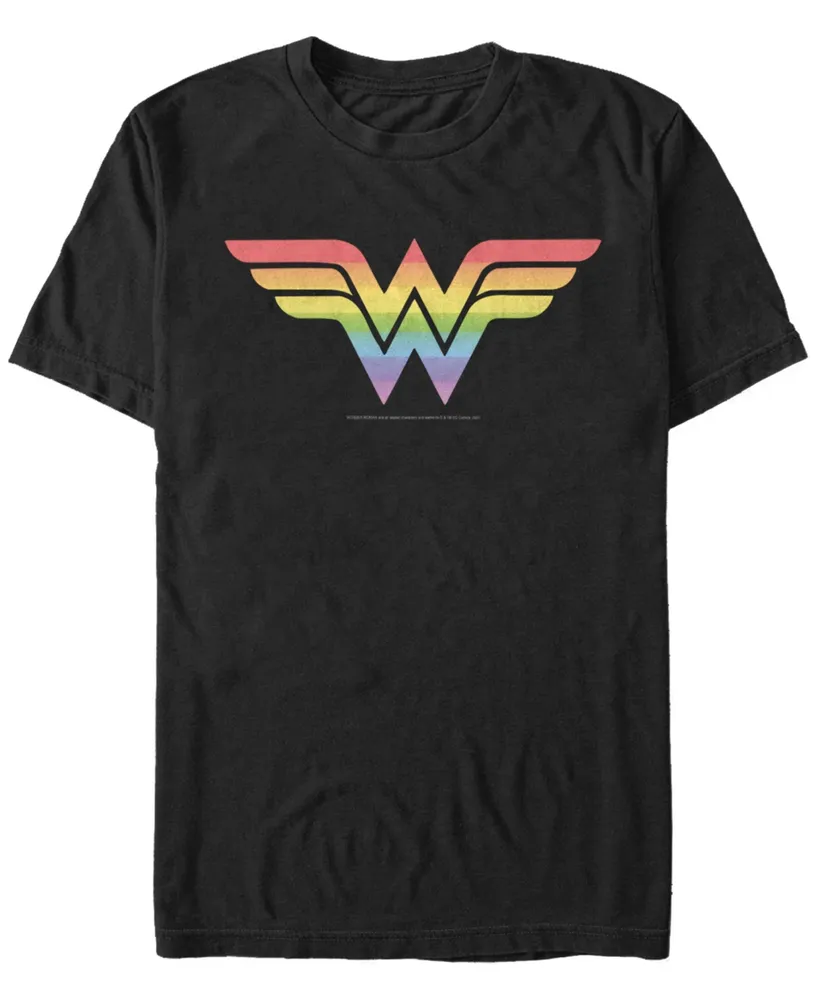 Men's Wonder Woman Rainbow Short Sleeve T-shirt