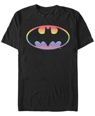 Men's Batman Rainbow Bat Symbol Short Sleeve T-shirt