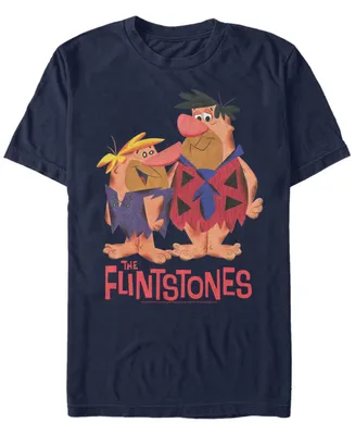 Men's The Flintstones Textured Barney Fred Short Sleeve T-shirt