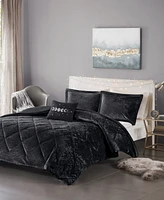 Intelligent Design Felicia Velvet 4-Piece Duvet Cover Set, Full/Queen