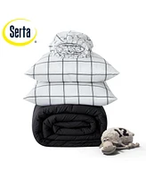 Serta Simply Clean Antimicrobial Reversible Full Bed in a Bag Set,7 Piece