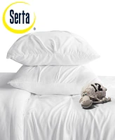 Serta Simply Clean Antimicrobial Pleated Twin Extra Long Comforter Set, 2 Piece