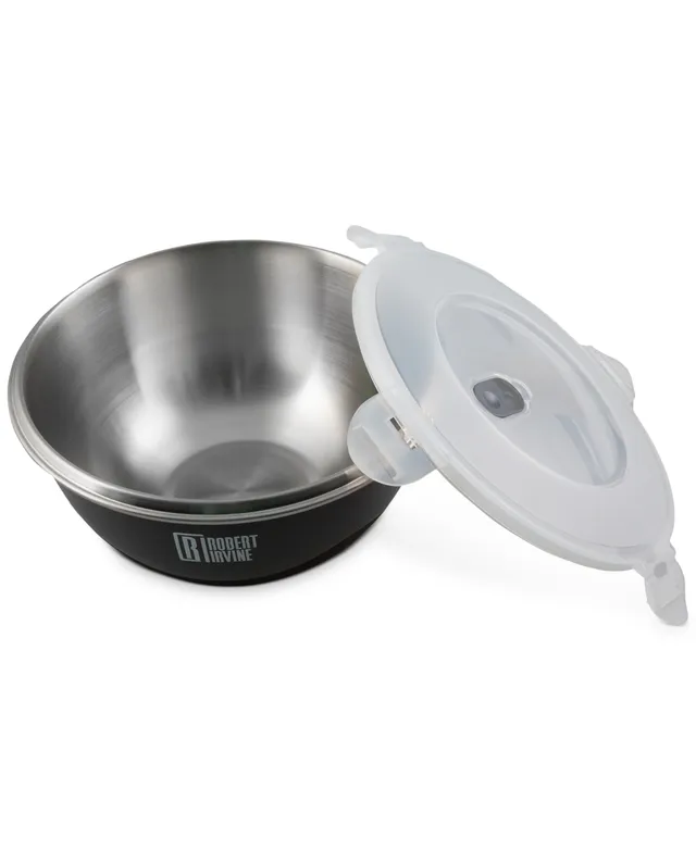 Robert Irvine 6-Piece Microwave-Safe Mixing Bowl and Lid Set