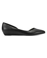 Nine West Women's Saige D'orsay Pointy Toe Slip-on Flats